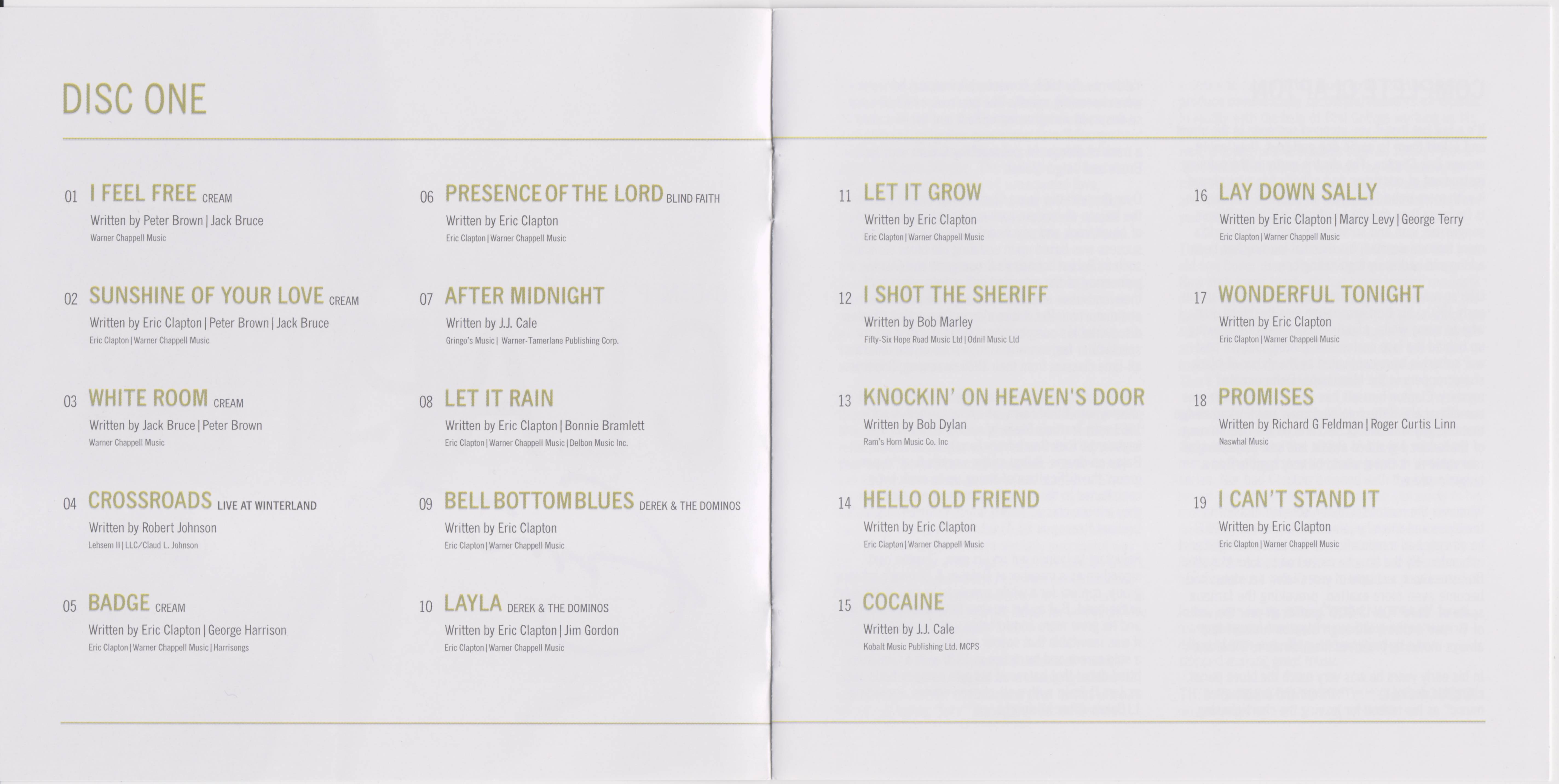 Eric Clapton Complete Clapton : Booklet2 UK